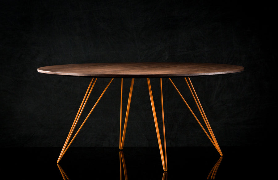 Williams Oval Coffee Table by Tronk Design, showing williams oval coffee table in live shot.
