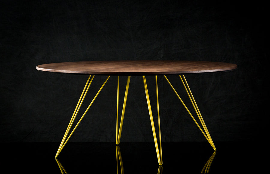 Williams Oval Coffee Table by Tronk Design, showing williams oval coffee table in live shot.