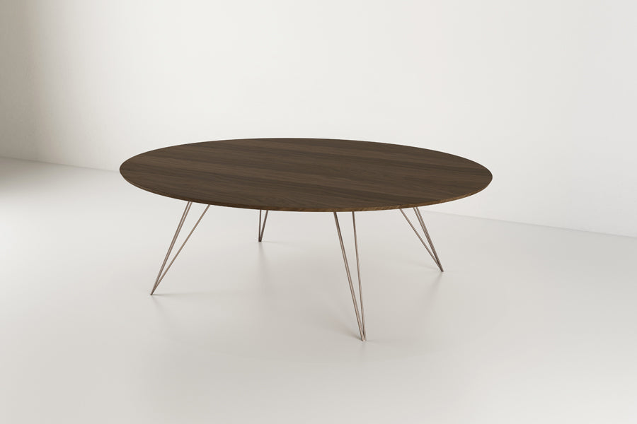 Williams Oval Coffee Table by Tronk Design, showing williams oval coffee table in live shot.