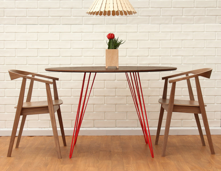 Williams Oval Dining Table by Tronk Design, showing williams oval dining table in live shot.
