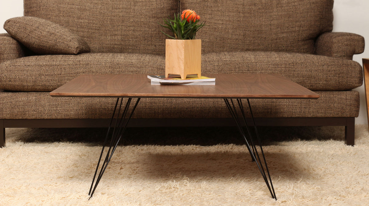 Williams Rectangle Coffee Table by Tronk Design, showing williams rectangle coffee table in live shot.