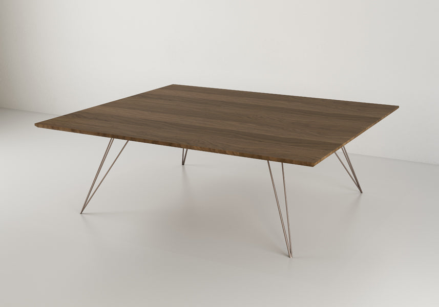 Williams Rectangle Coffee Table by Tronk Design, showing williams rectangle coffee table in live shot.