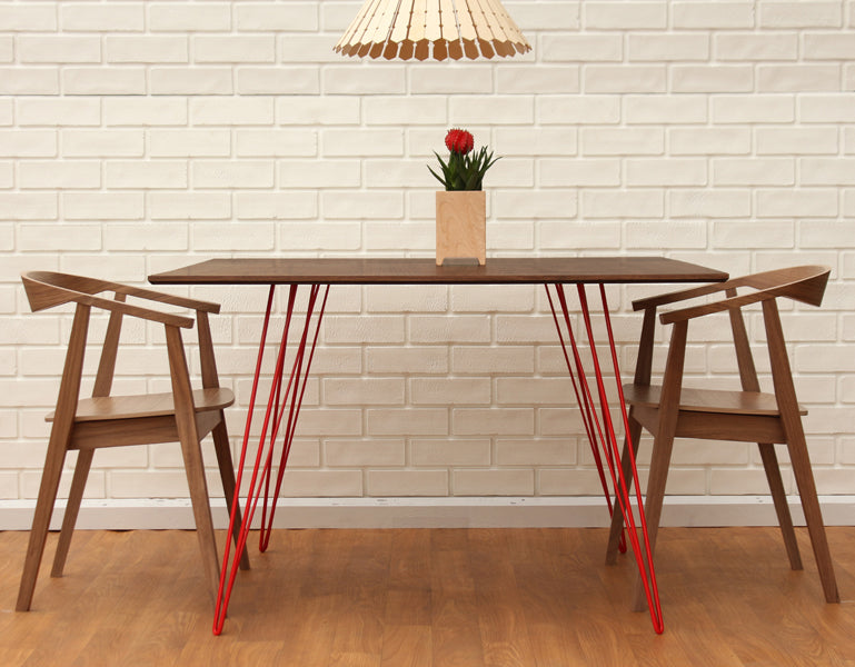 Williams Rectangle Dining Table by Tronk Design, showing williams rectangle dining table in live shot.