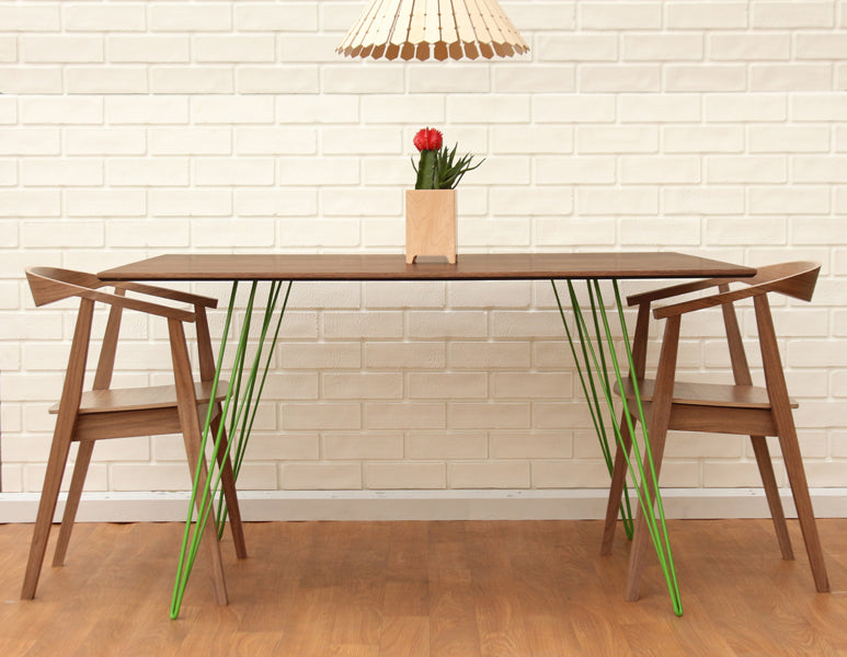 Williams Rectangle Dining Table by Tronk Design, showing williams rectangle dining table in live shot.