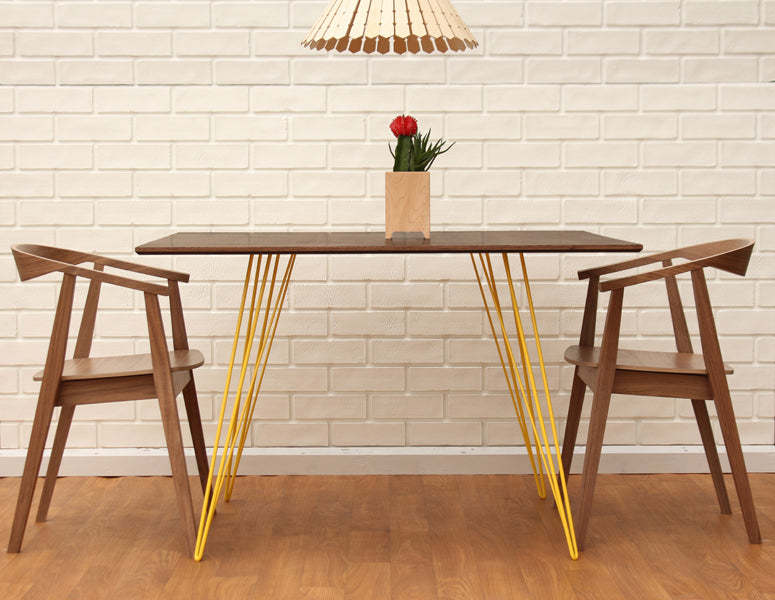 Williams Rectangle Dining Table by Tronk Design, showing williams rectangle dining table in live shot.
