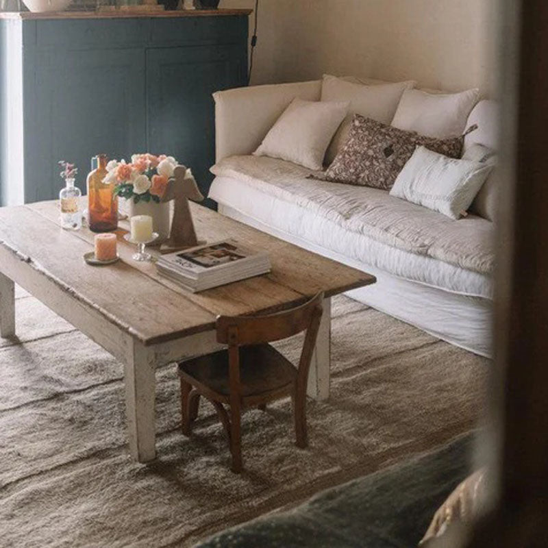 Sheep of the World Steppe Woolable Rug by Lorena Canals, showing sheep of the world steppe woolable rug in live shot.