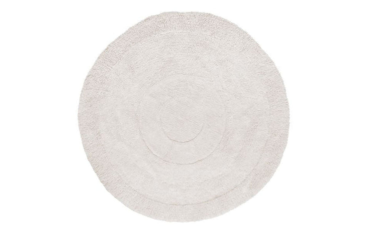 Arctic Circle Woolable Rug Sheep White by Lorena Canals, showing front view of arctic circle woolable rug sheep white.