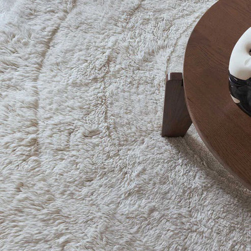 Arctic Circle Woolable Rug Sheep White by Lorena Canals, showing arctic circle woolable rug sheep white in live shot.
