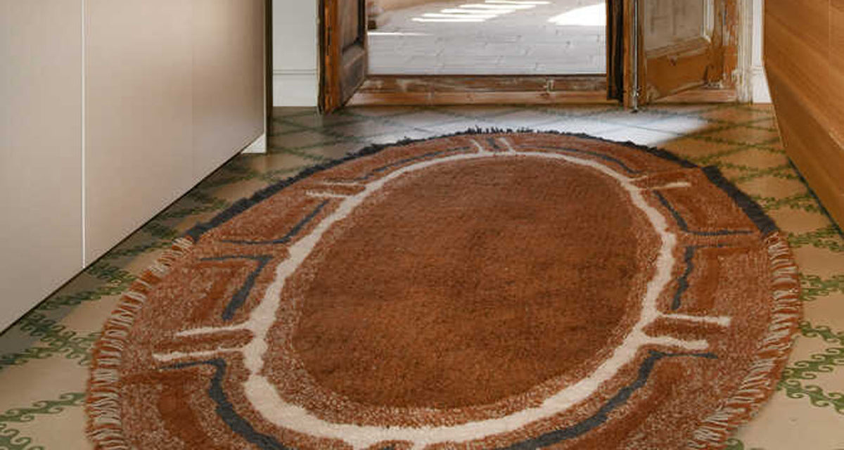 Karibu Woolable Rug by Lorena Canals, showing karibu woolable rug in live shot.