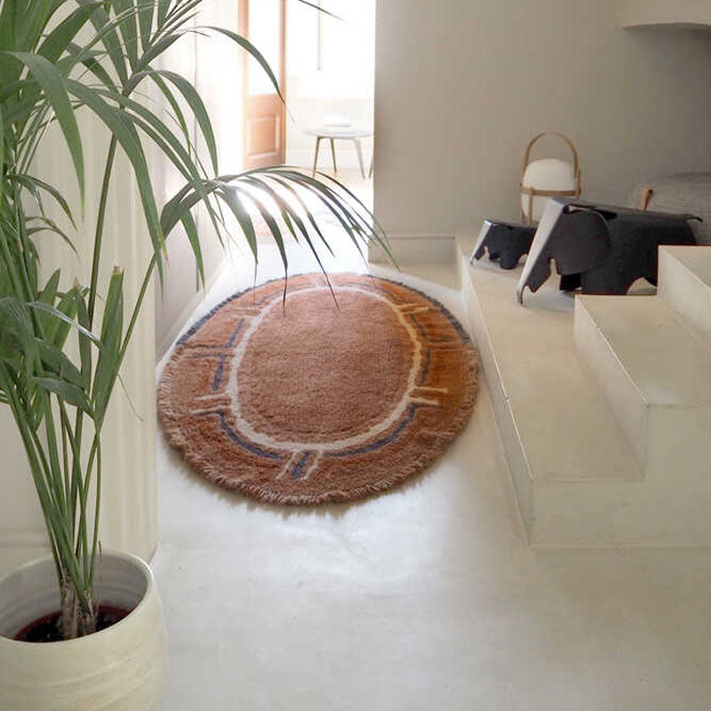 Karibu Woolable Rug by Lorena Canals, showing karibu woolable rug in live shot.