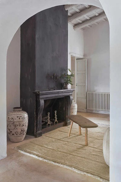 Sheep of the World Steppe Woolable Rug by Lorena Canals, showing sheep of the world steppe woolable rug in live shot.