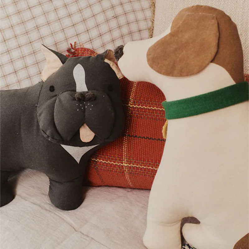 Wouf Cushion by Lorena Canals, showing wouf cushion in live shot.