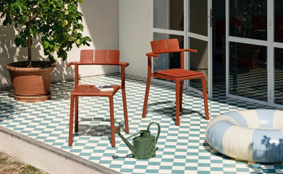 Yard Armchair by Toou, showing yard armchairs in live shot.