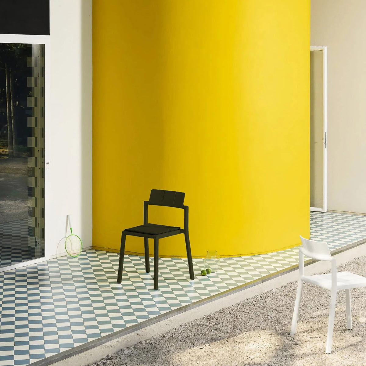 Yard Chair by Toou, showing yard chairs in live shot.