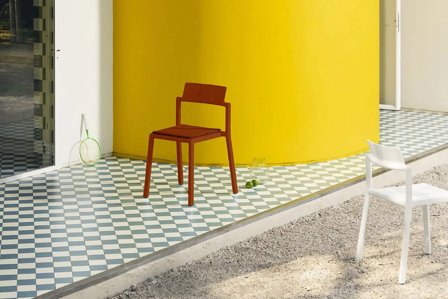 Yard Chair by Toou, showing yard chairs in live shot.