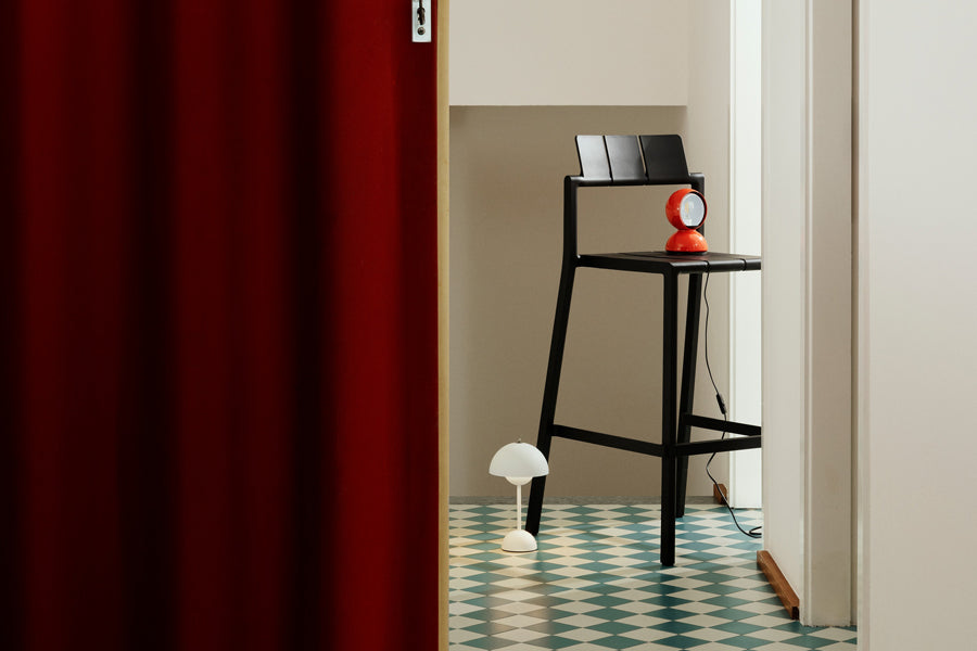 Yard Stool by Toou, showing yard stool in live shot.