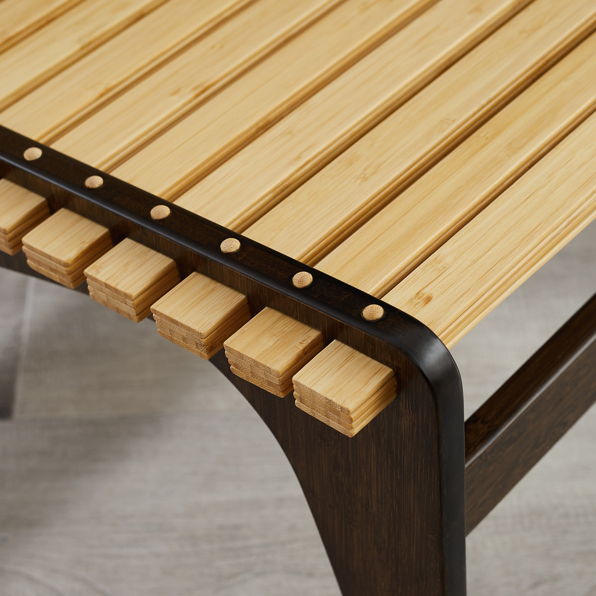 Zen Lounge Chair by Greeninton, showing closeup view of zen lounge chair in live shot.