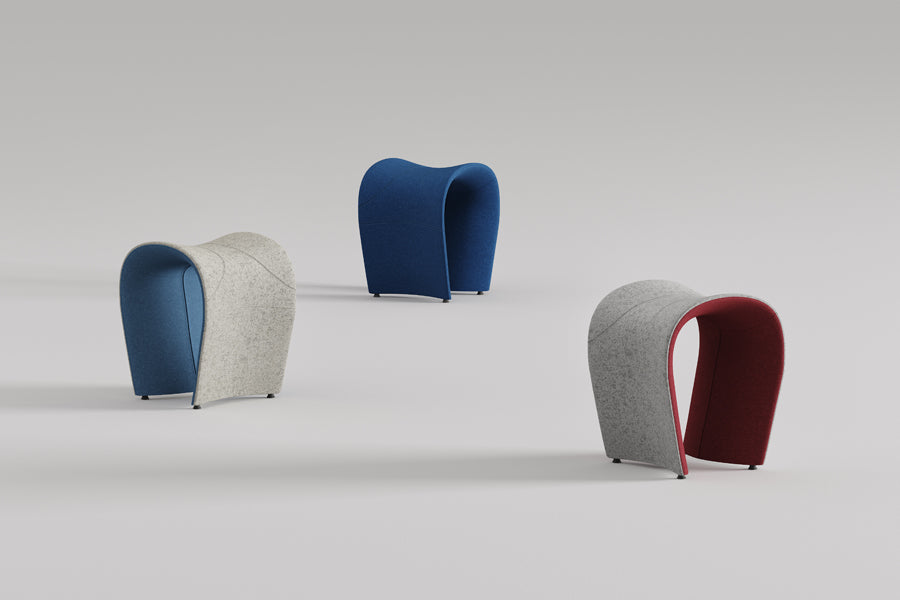 Zenger Stool by B&T, showing zenger stools in live shot.