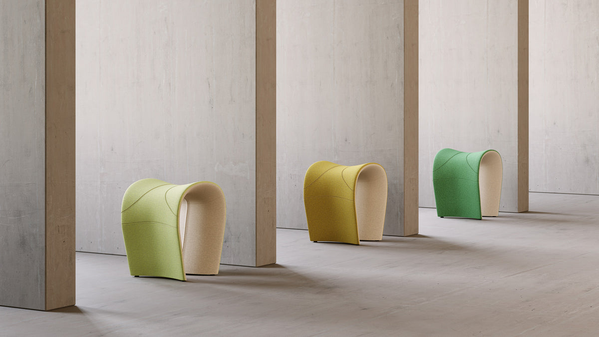 Zenger Stool by B&T, showing zenger stools in live shot.