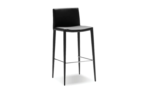 Zeno Counter Stool by Mobital - Black Leatherette.