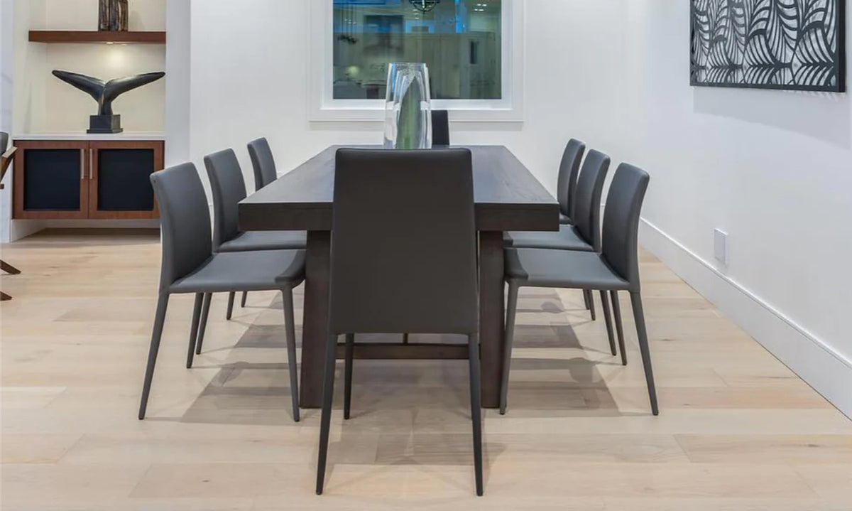 Zeno Dining Chair by Mobital, showing zeno dining chairs in live shot.