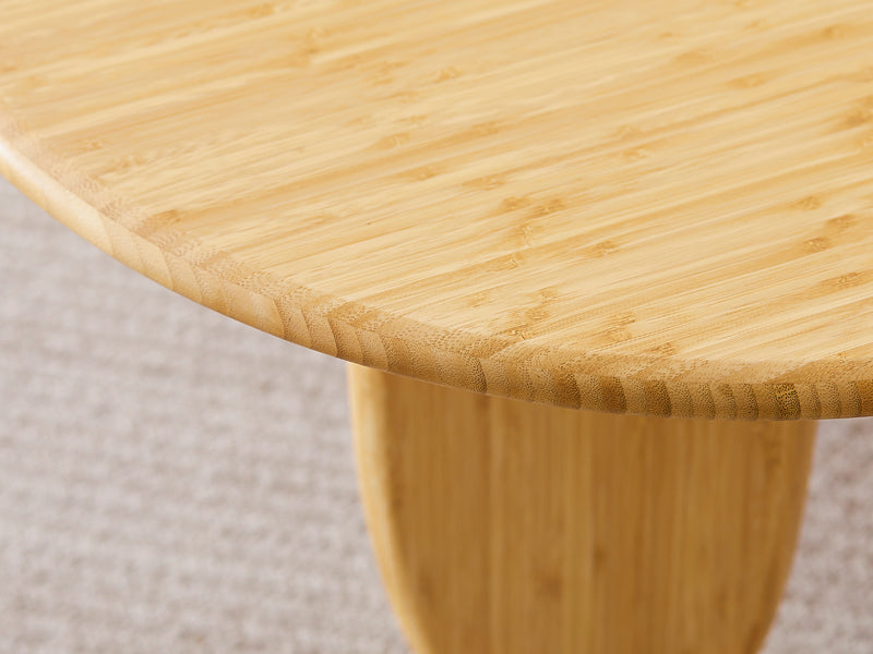Zephyr Coffee Table by Greenington, showing closeup view of zephyr coffee table in live shot.