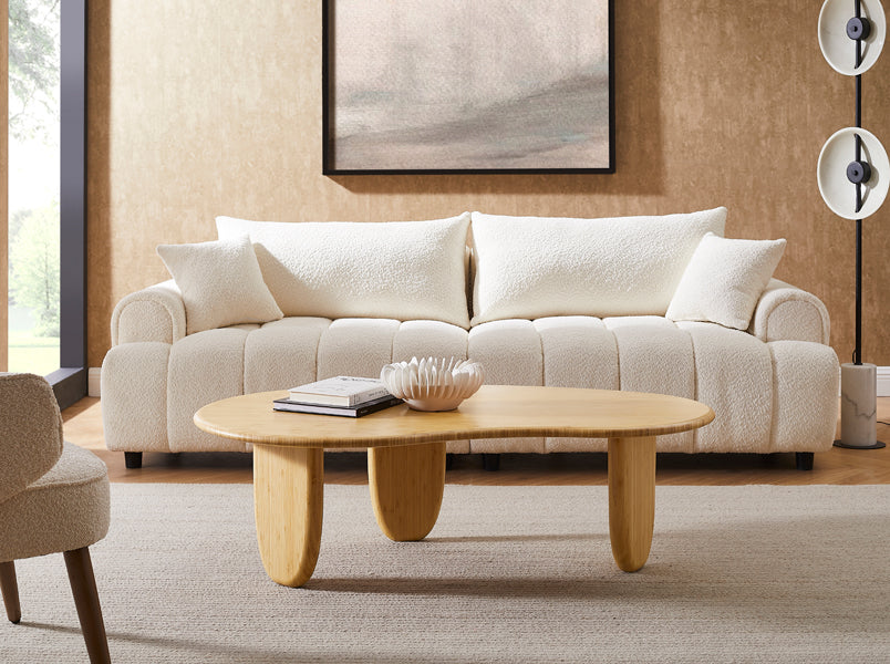 Zephyr Coffee Table by Greenington, showing zephyr coffee table in live shot.
