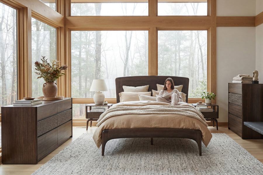 Zeva Bed by Greenington, showing zeva bed in live shot.