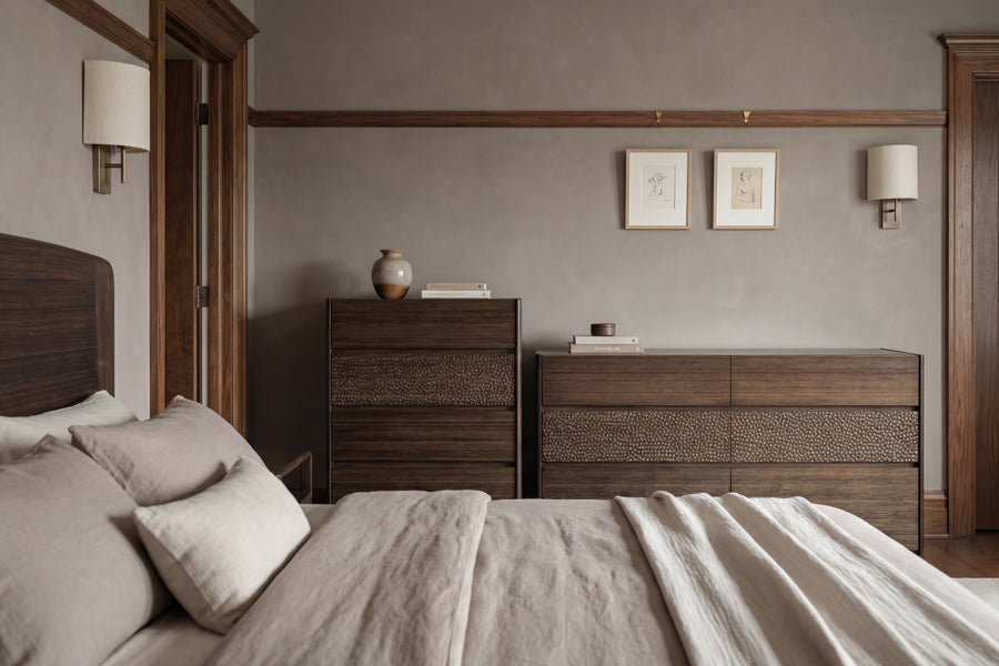 Zeva Bedroom Collection by Greenington, showing zeva bedroom collections in live shot.