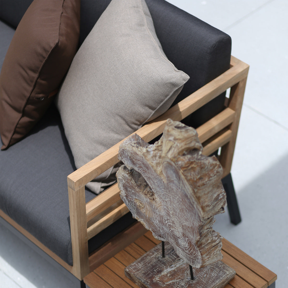 Zudu Oversized Corner Sofa by Mamagreen, showing closeup view of zudu oversized corner sofa in live shot.
