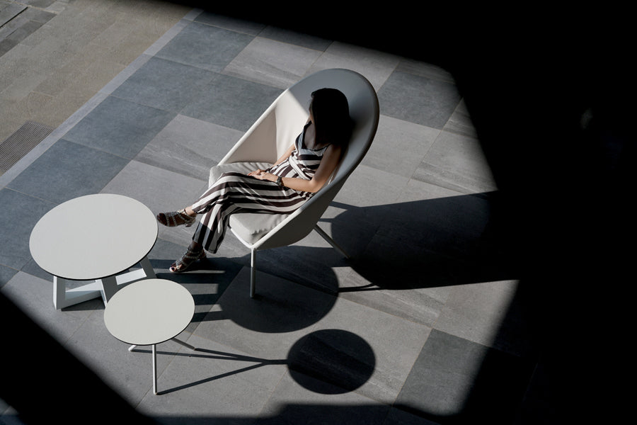 Zupy High Back Chair by Mamagreen, showing zupy high back chair in live shot.