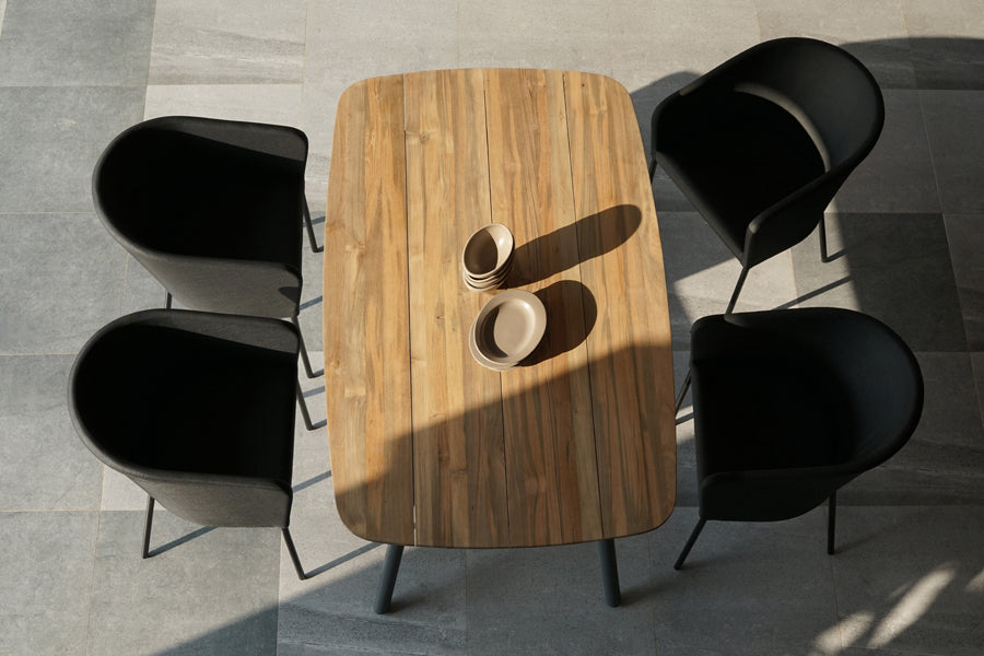 Zupy Twotone Stamskin-Leisuretex Dining Chair by Mamagreen, showing zupy twotone stamskin-leisuretex dining chairs in live shot.