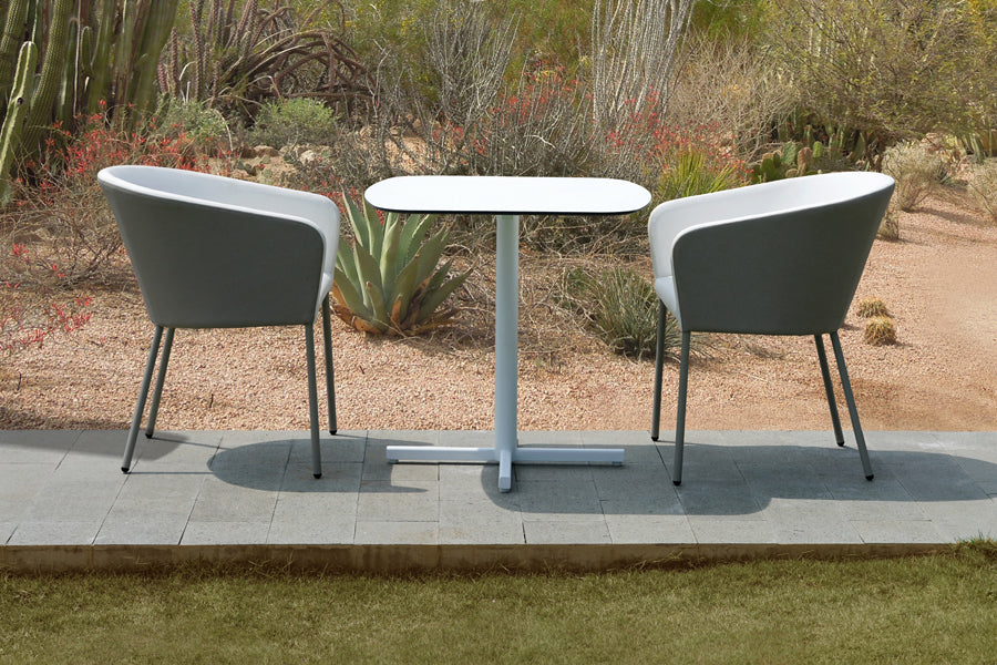 Zupy Twotone Stamskin-Leisuretex Dining Chair by Mamagreen, showing zupy twotone stamskin-leisuretex dining chairs in live shot.