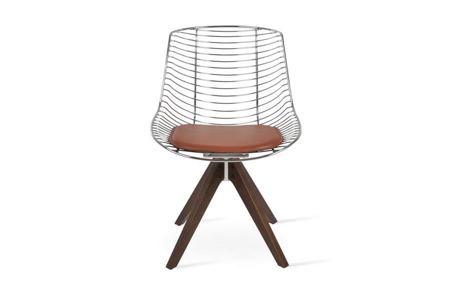 Tiger Pyramid Swivel Chair by SohoConcept, showing front view of tiger pyramid swivel chair.