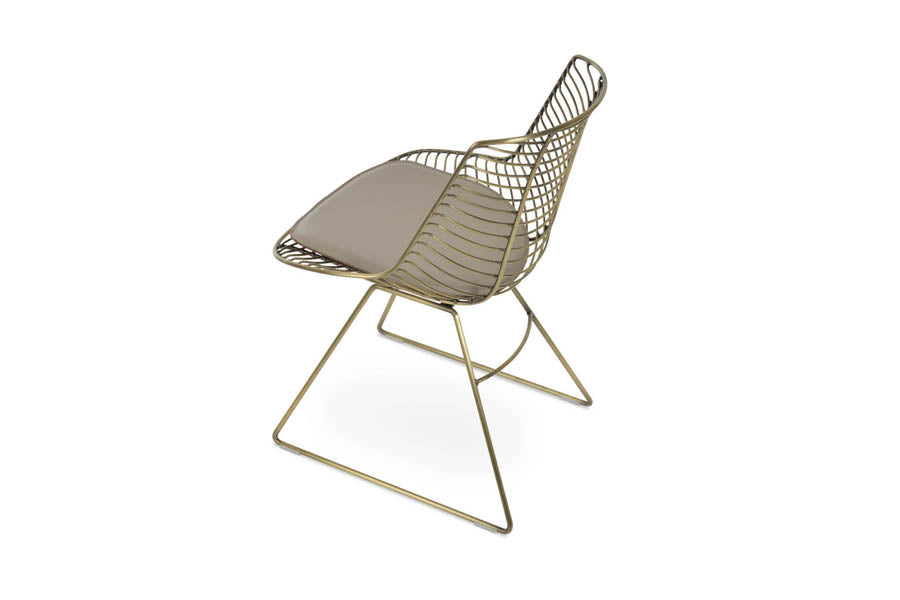 Tiger Wire Chair by SohoConcept, showing side view of tiger wire chair.