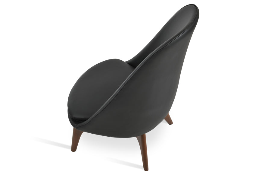 Avanos Wood Lounge Chair by SohoConcept, showing side view of avanos wood lounge chair.