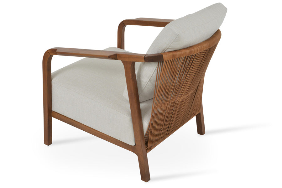 Drops Lounge Arm Chair by SohoConcept, showing side view of drops lounge arm chair.