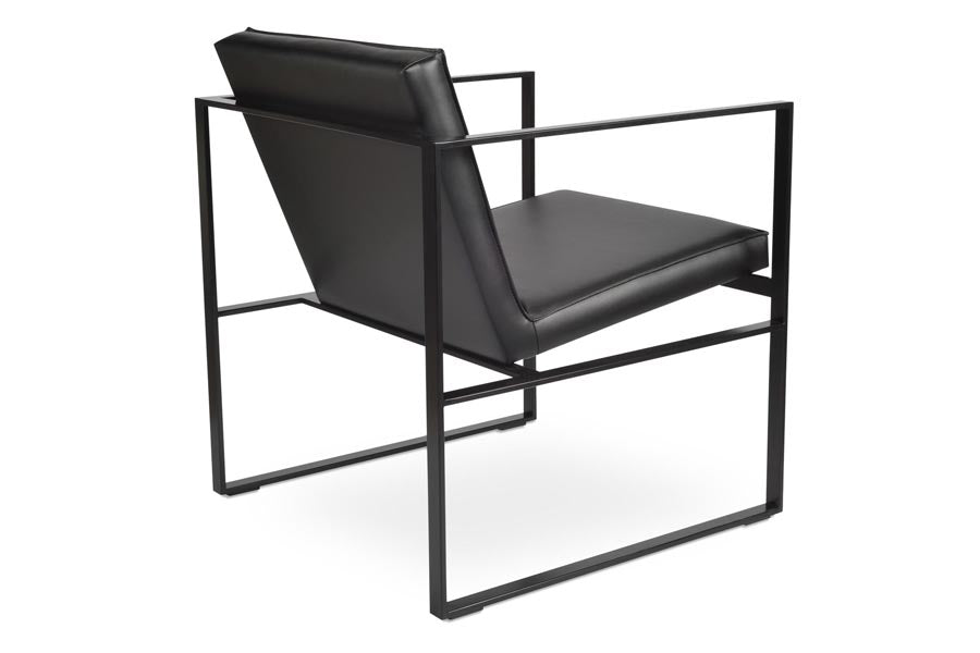 Cube Lounge Armchair by SohoConcept, showing side view of cube lounge armchair.