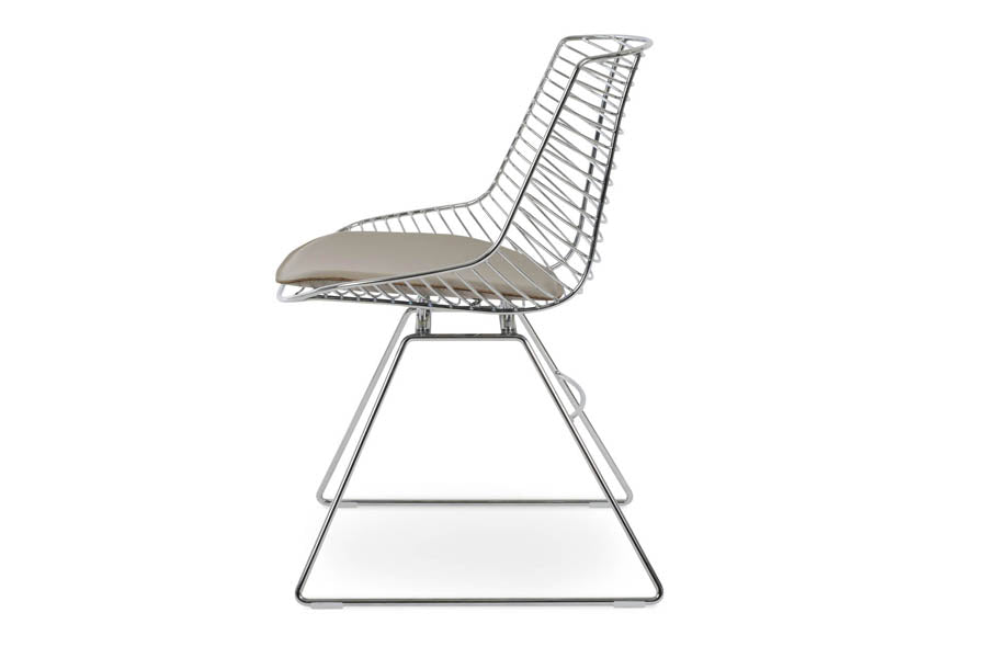 Tiger Wire Chair by SohoConcept, showing side view of tiger wire chair.
