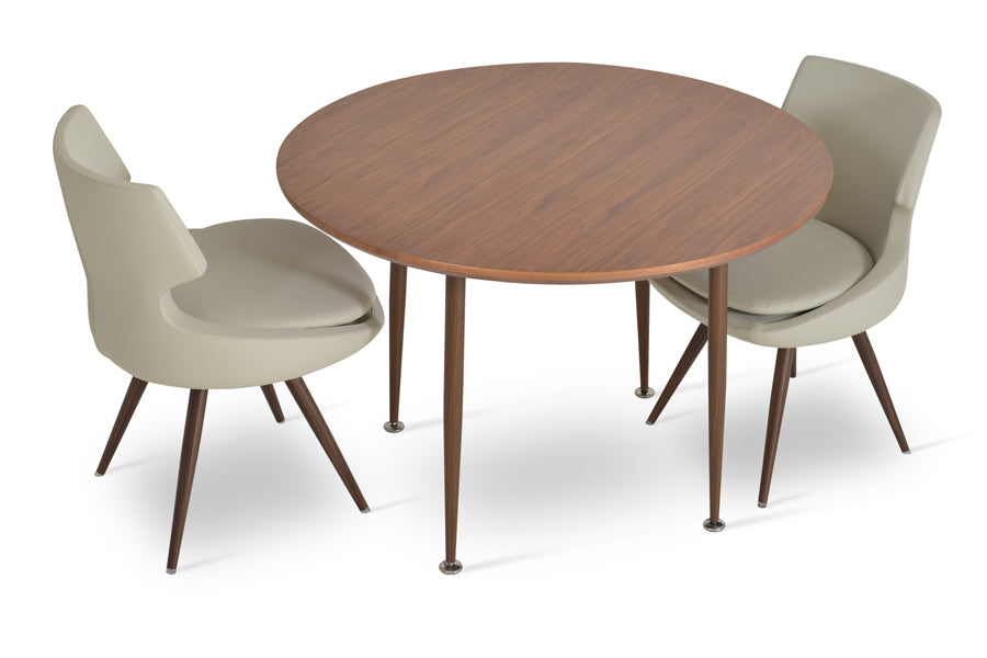 Star Dining Table by SohoConcept, showing star dining table with chair.