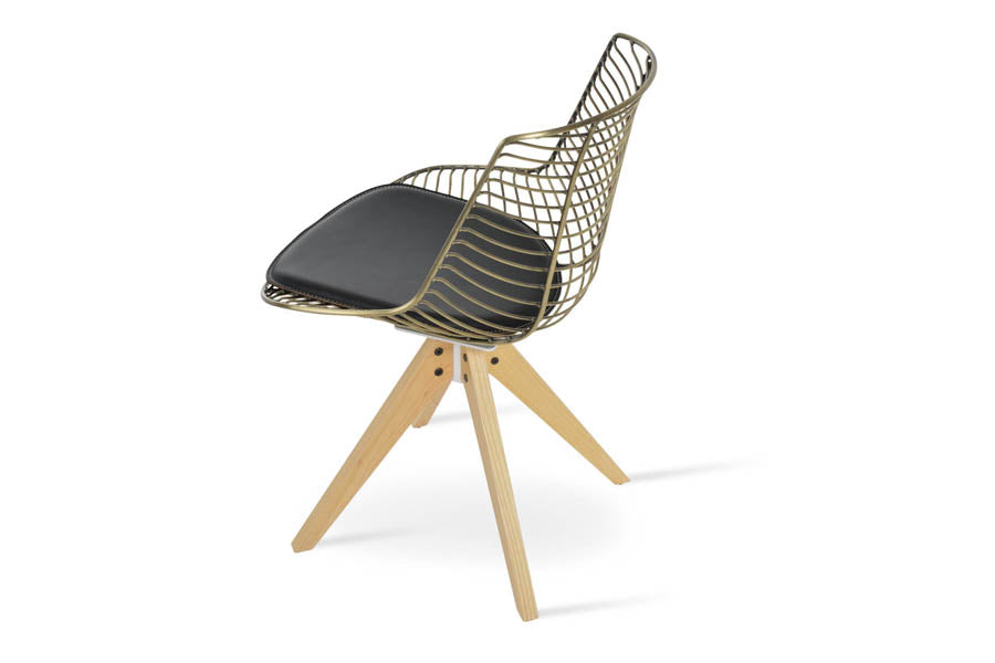 Tiger Pyramid Swivel Chair by SohoConcept, showing side view of tiger pyramid swivel chair.