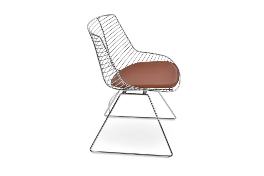 Tiger Wire Chair by SohoConcept, showing side view of tiger wire chair.