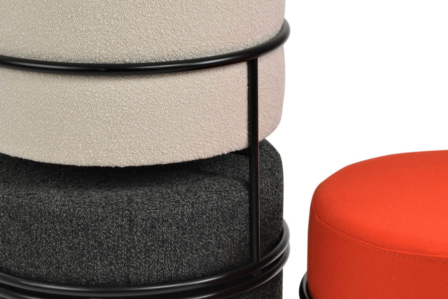 Colombo Stackable Ottoman by SohoConcept, showing closeup view of colombo stackable ottoman.