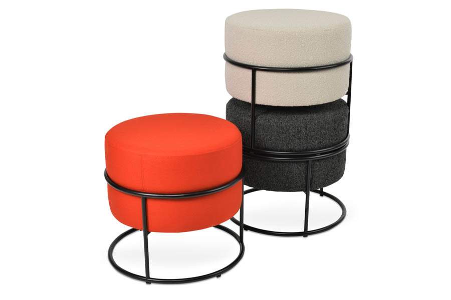Colombo Stackable Ottoman by SohoConcept, showing group view of colombo stackable ottoman.
