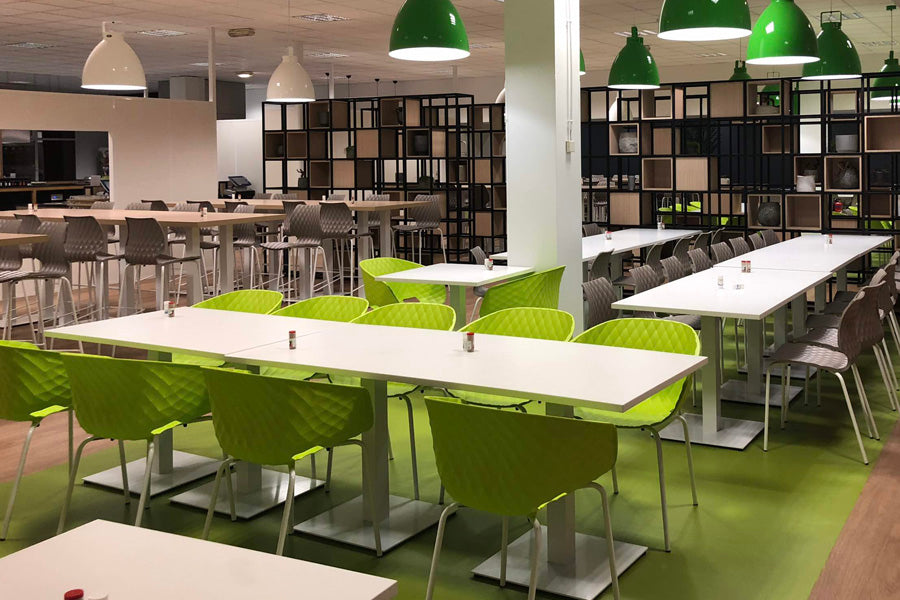 Uni Side Chair by SohoConcept, showing uni side chair in live shot.