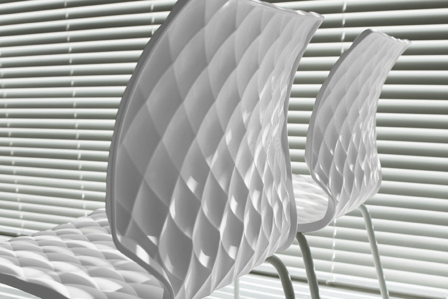 Uni Side Chair by SohoConcept, showing closeup view of uni side chair.