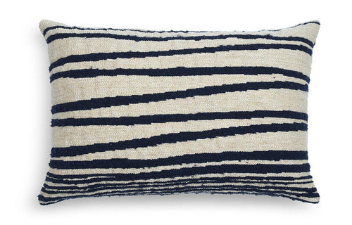 Stripes Lumbar White Cushion by Ethnicraft.