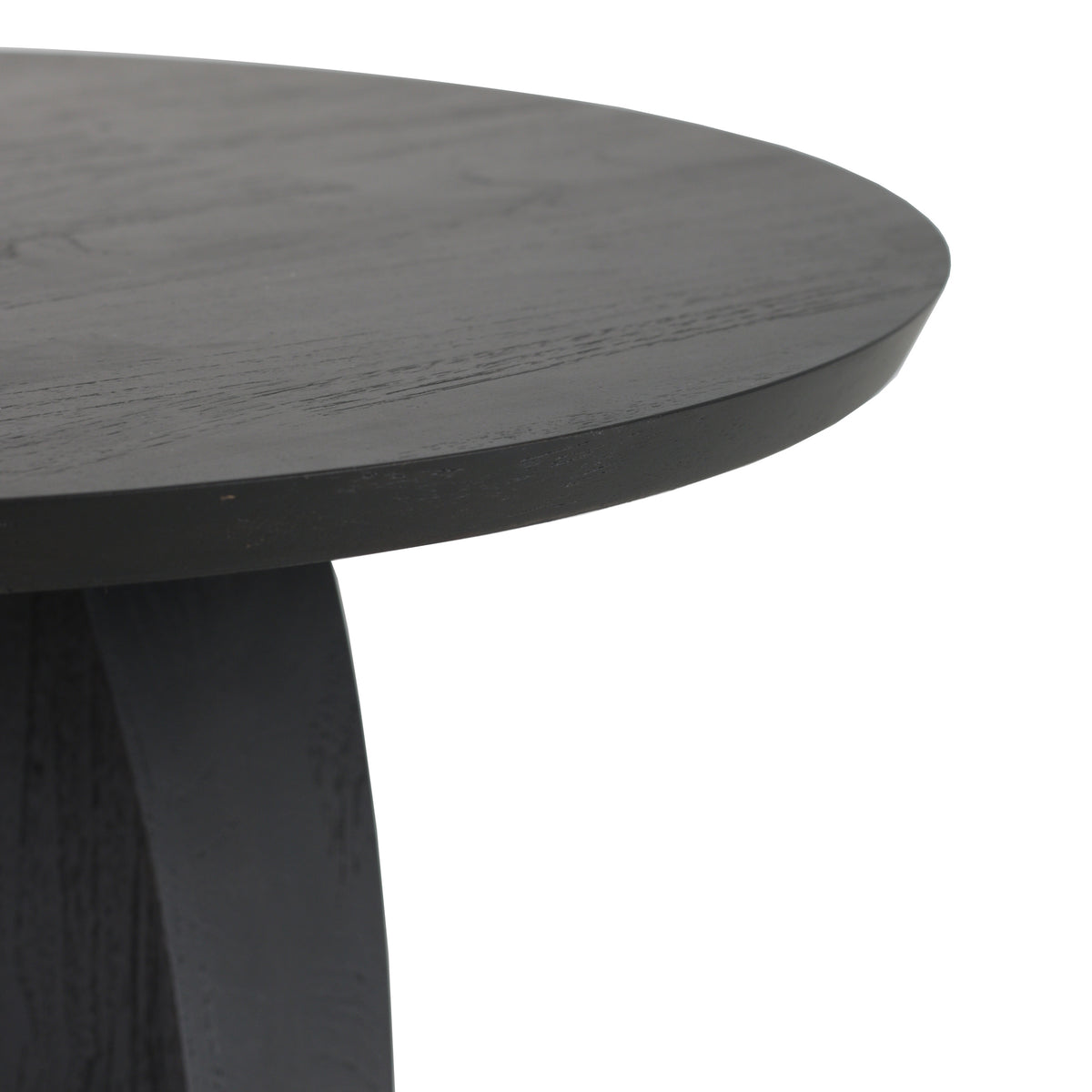 Oblic Side Table by Ethnicraft, showing closeup view of oblic side table.