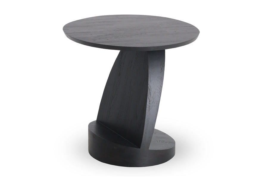 Oblic Side Table by Ethnicraft, showing front view of oblic side table.