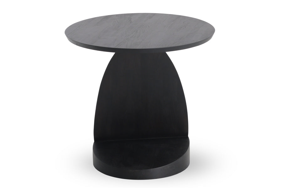 Oblic Side Table by Ethnicraft, showing back view of oblic side table.